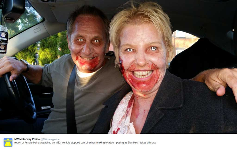 Illustration for article titled Move along. There's nothing to see. Just a couple of Zombies in a car.